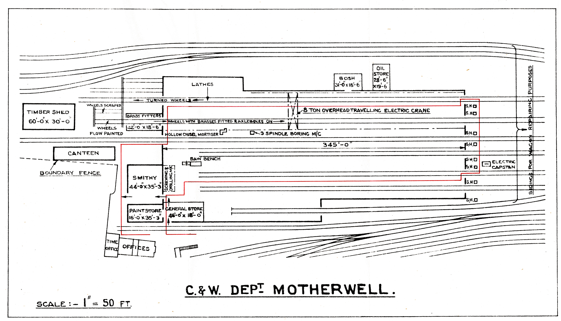 MOTHERWELL WAGON SHOP PLAN
