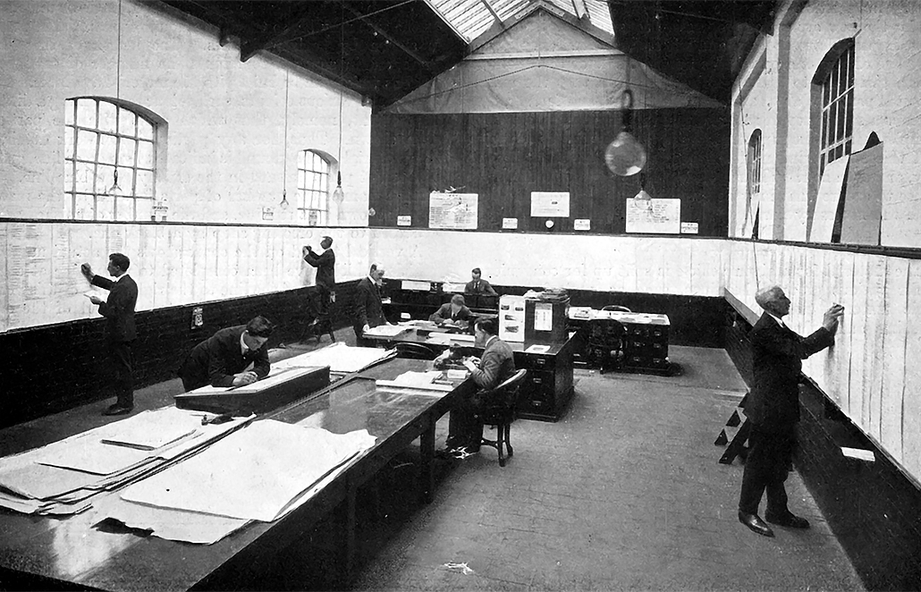 Photo of Interior of Progress Office.