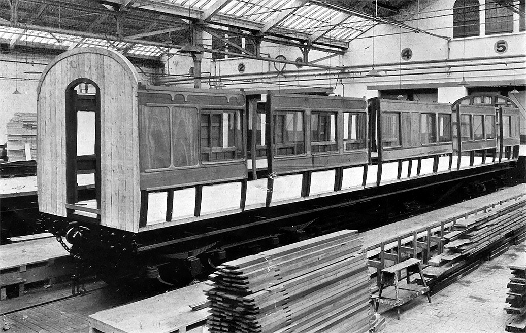 Photo of First Operation (continued): Bottom, Quarters and Ends Erected.