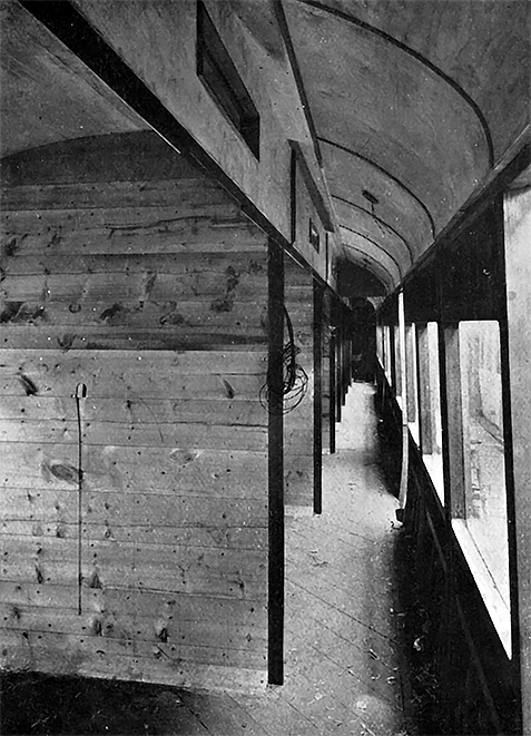 Photo of Interior of Standard Corridor Coach at Completion of Second Operation.