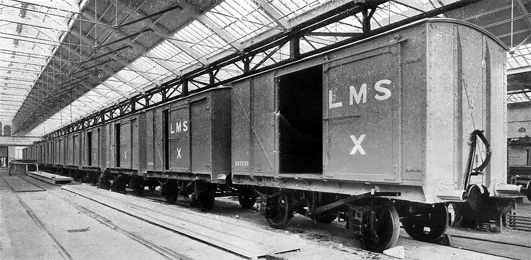 Photo of Final Stage in Building of Standard 12-Ton Covered Goods Wagons : Painting and Writing.