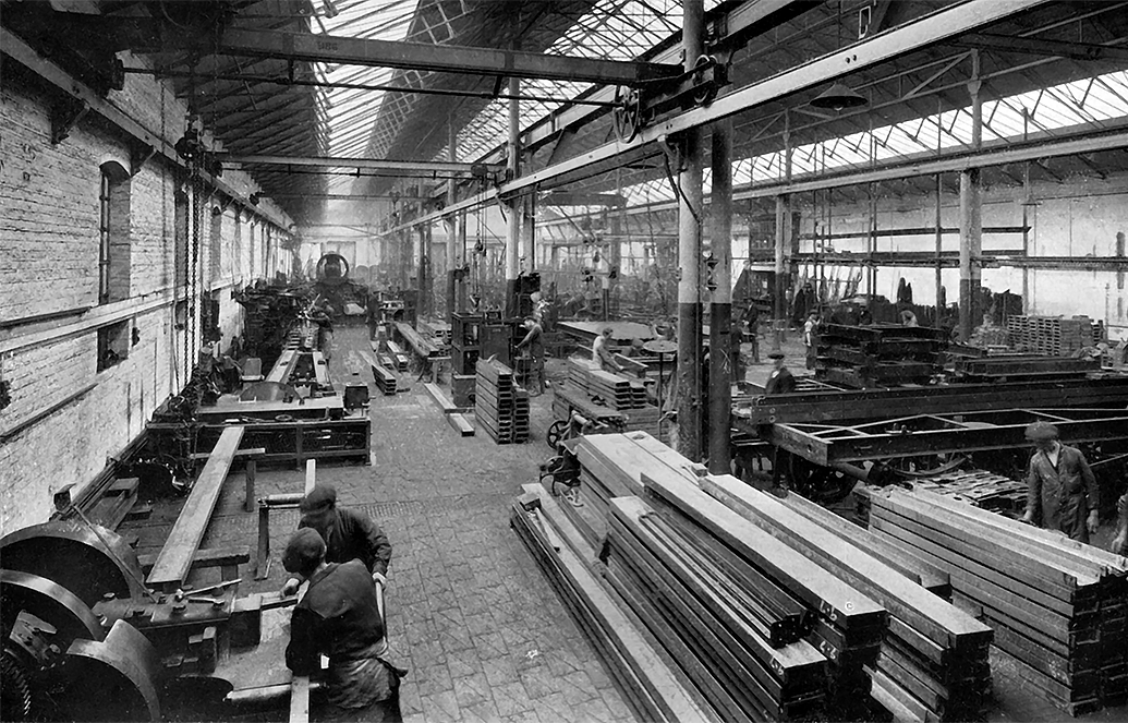 General View of Underframe Shop for Standard 12-ton Covered Goods Wagons.