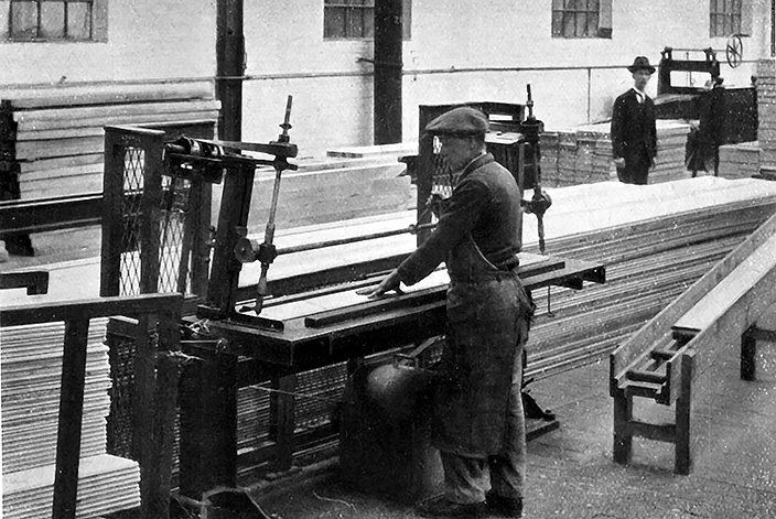 Photo of Machine for Boring and Countersinking Wagon Sheeting, made at Wolverton.