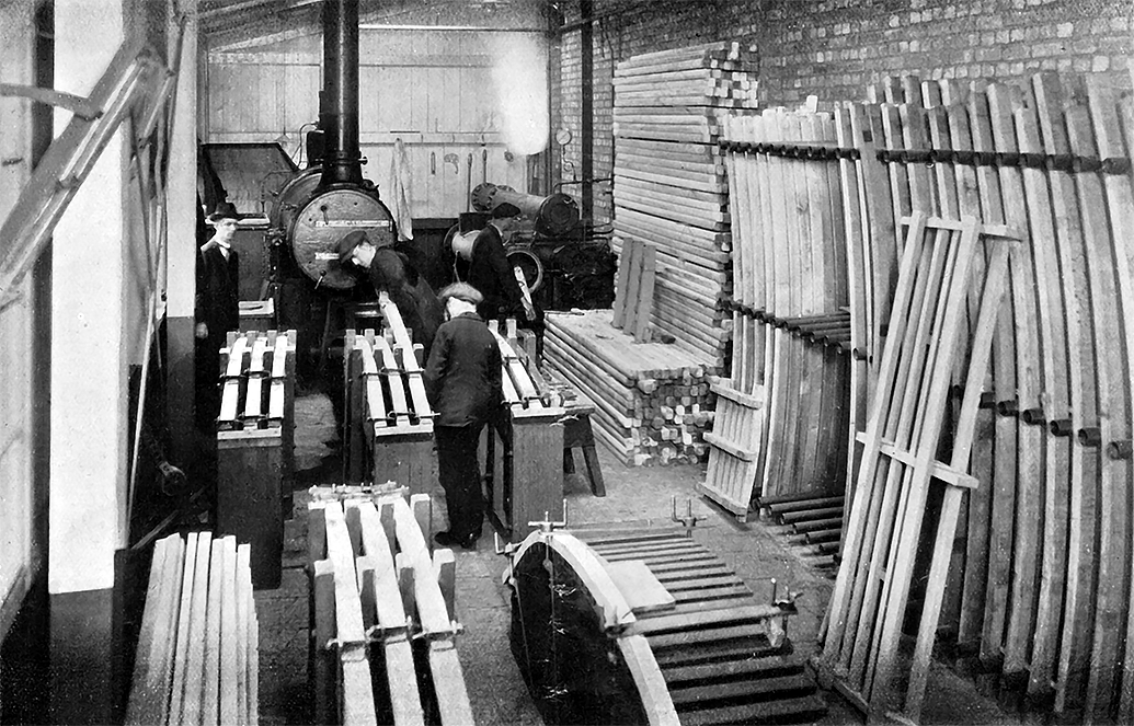 Photo of Steam-Bending Carriage and Wagon Roof Sticks.